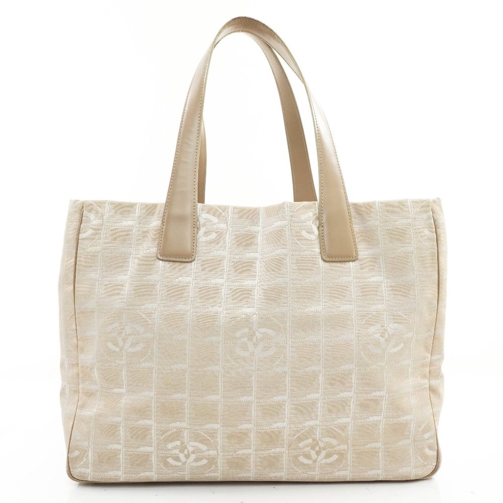 Auth Chanel Travel Line Tote Bag Nylon #26990C12 - Picture 1 of 14